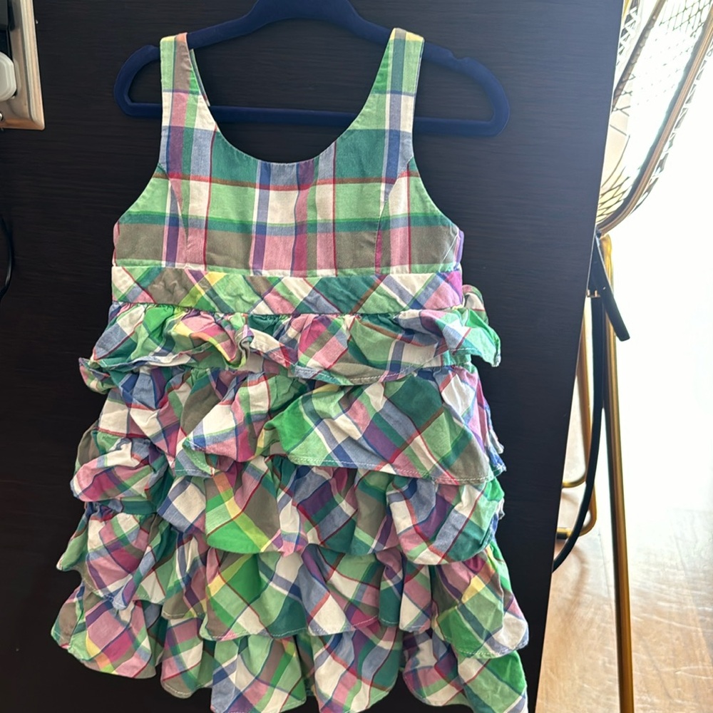 Ralph lauren cotton plaid dress